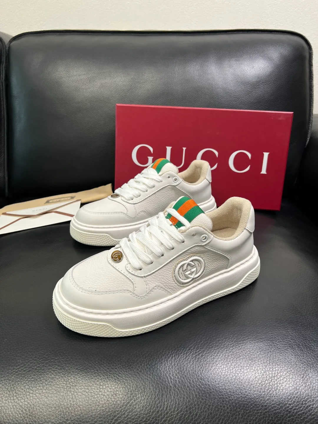 Men's shoes 💰780 Gucci high quality top crafts Gucci counter new original factory configuration, imported cowhide fabric from Italy, imported cowhide lining, breathable and comfortable, sole: original factory special supply original sole super comfortable, original factory and single goods, welcome to compare, code number 38-44 (customized 45)